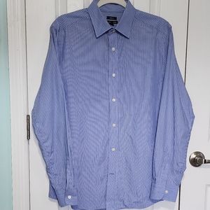GAP Mens M Blue Stripe Classic Fit Button Down Great Condition 100% Cotton